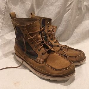 Polo Ralph Lauren Men's suede camo boots